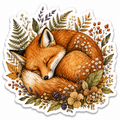 Sleeping Fox Sticker