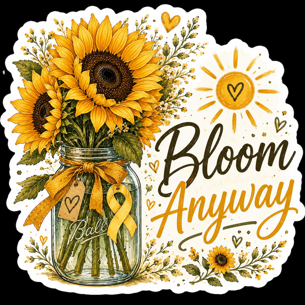 Bloom Anyway Sticker