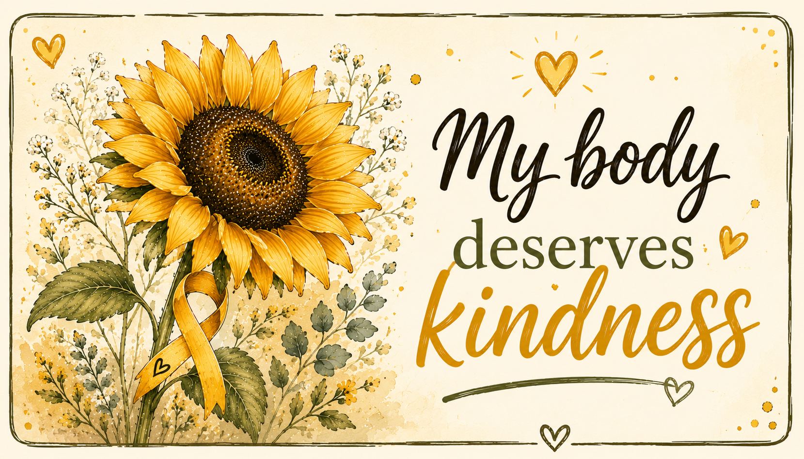 My Body Deserves Kindness Affirmation Card