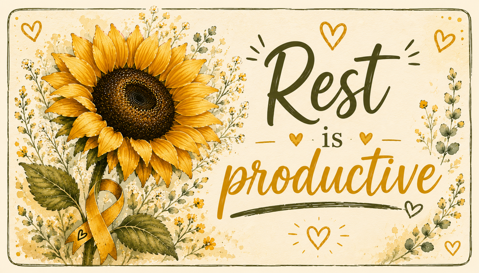 Rest is Productive Affirmation Card