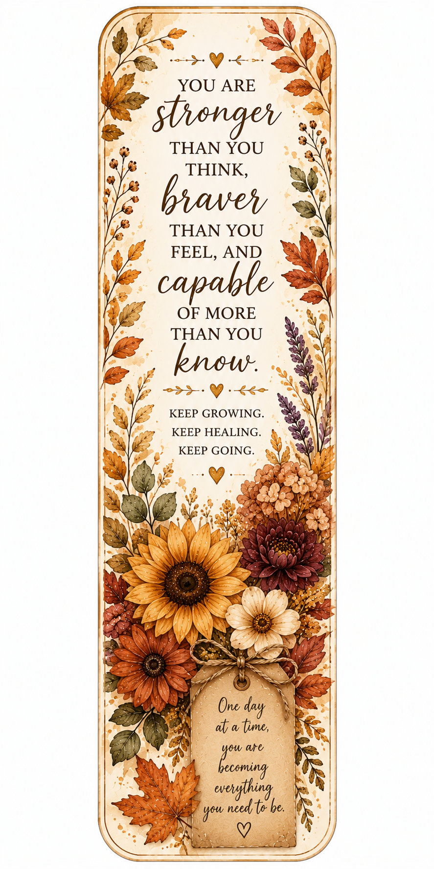 Autumn Blooms of Encouragement Bookmark