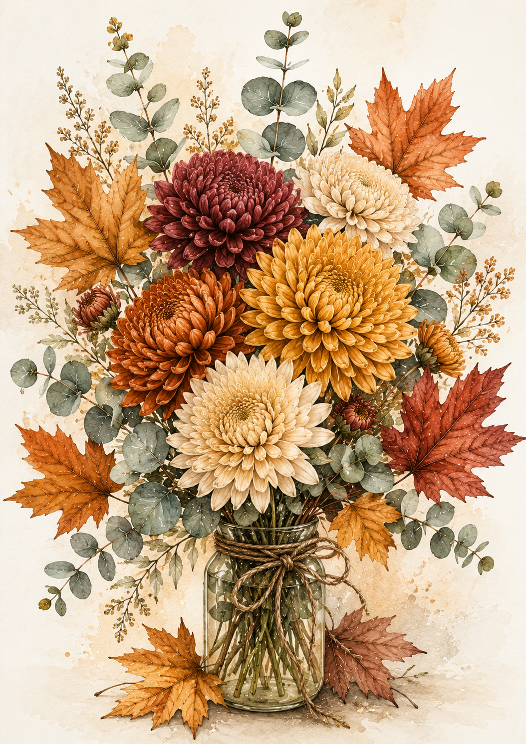 Bouquet in Glass Vase- 5x7 Art Print