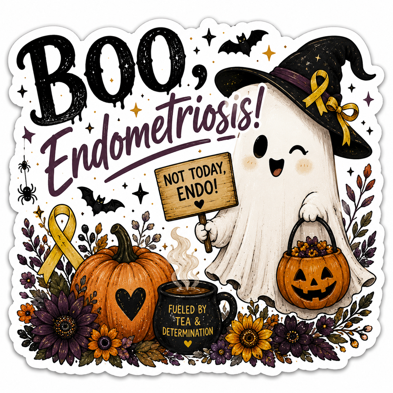 BOO, Endometriosis Sticker