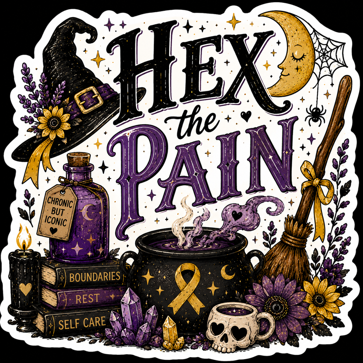 Hex The Pain Sticker