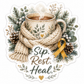 Sip Rest Heal Sticker