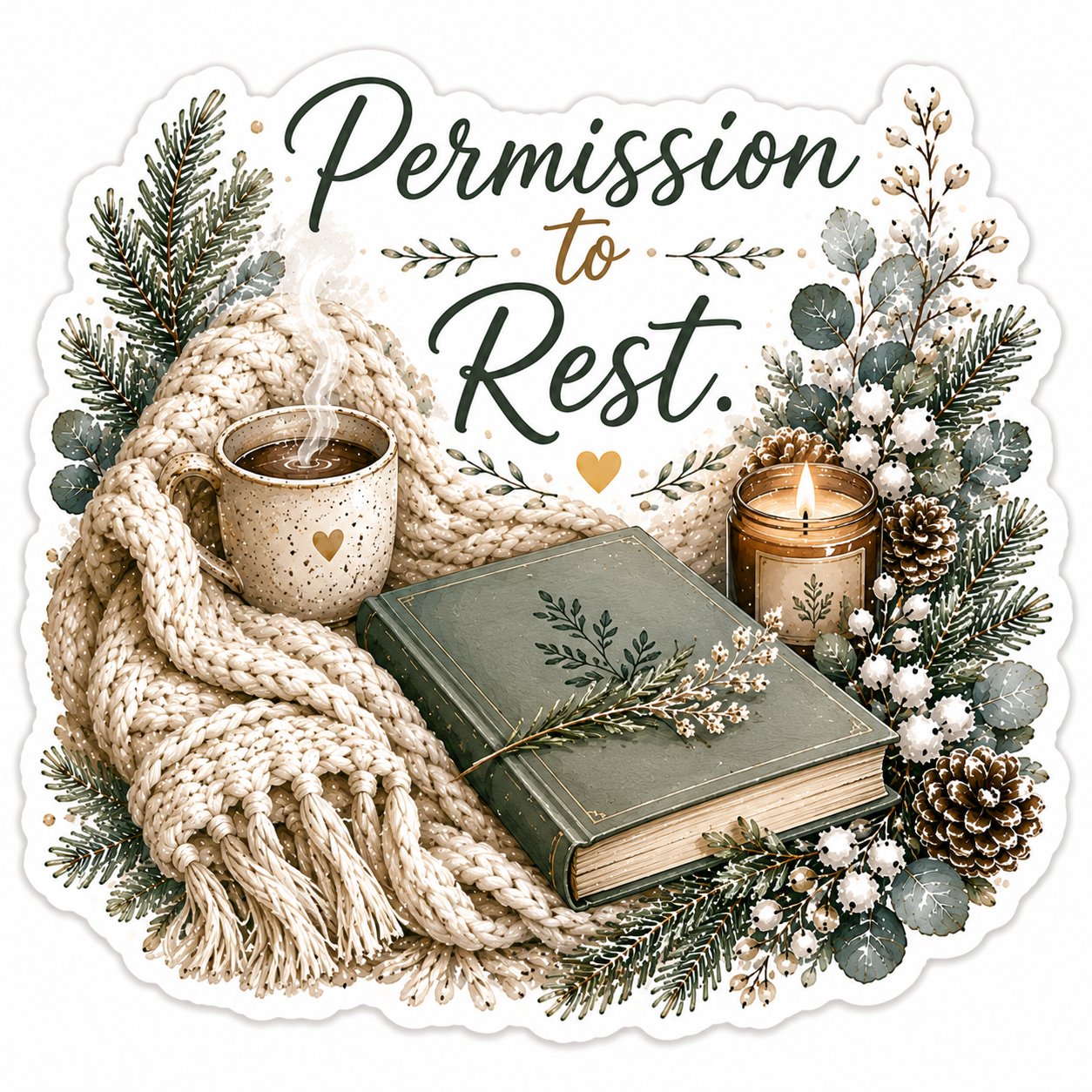 Permission to Rest Sticker