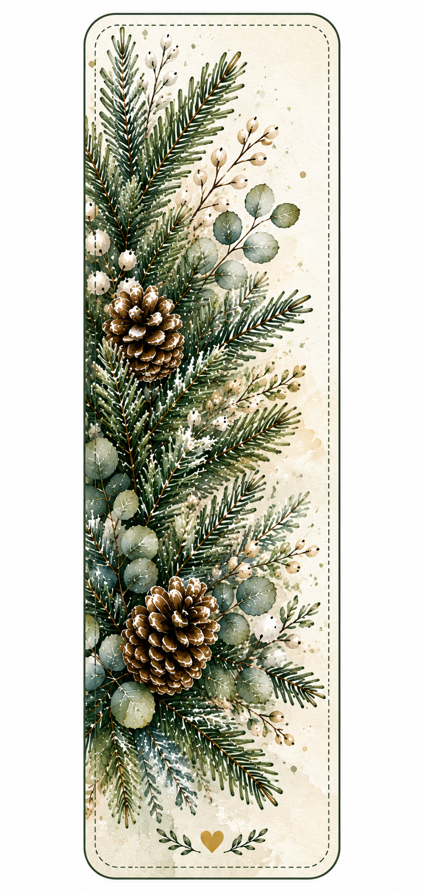 Evergreen Branches Bookmark