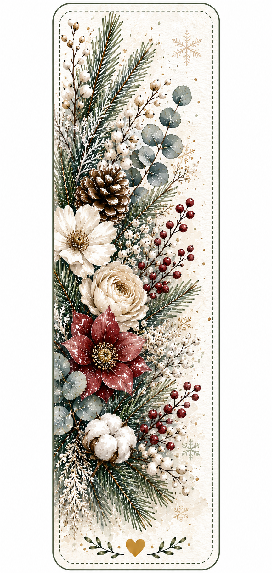 Winter Florals Bookmark