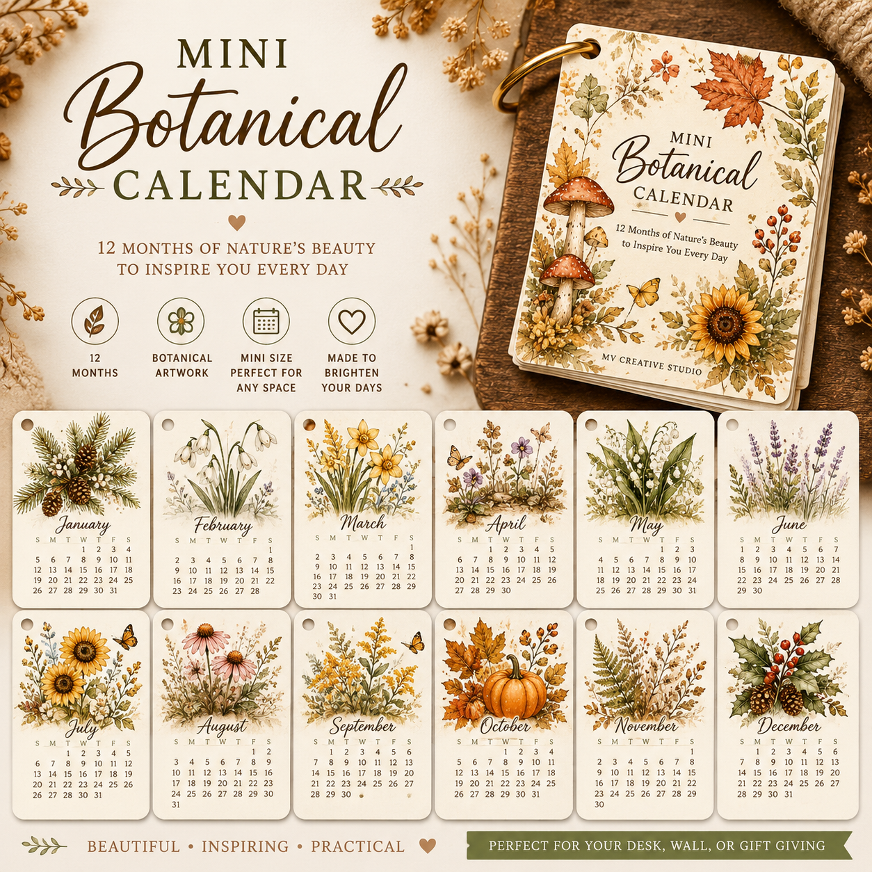 Mini Botanical Calendar 2027