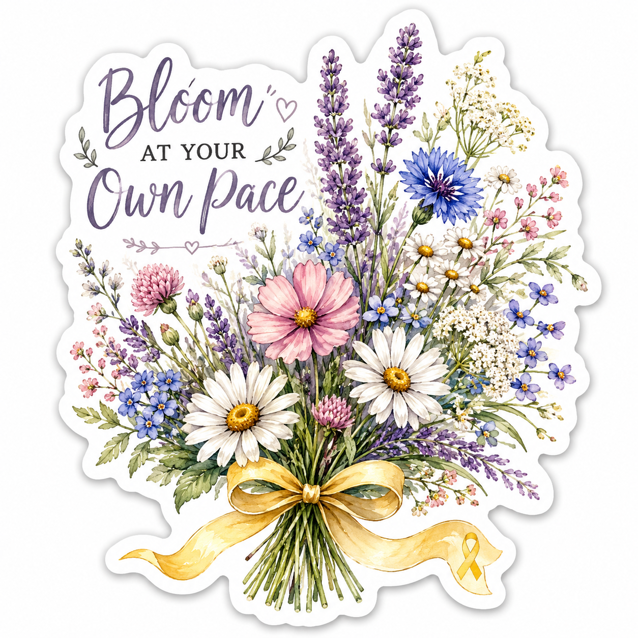 Bloom at Your Own Pace Sticker
