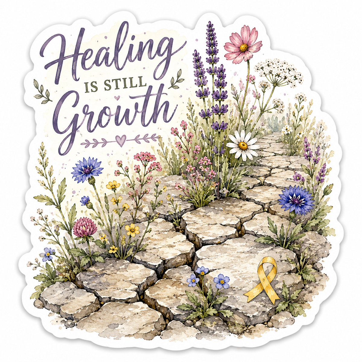 Healing is Still Growth Sticker