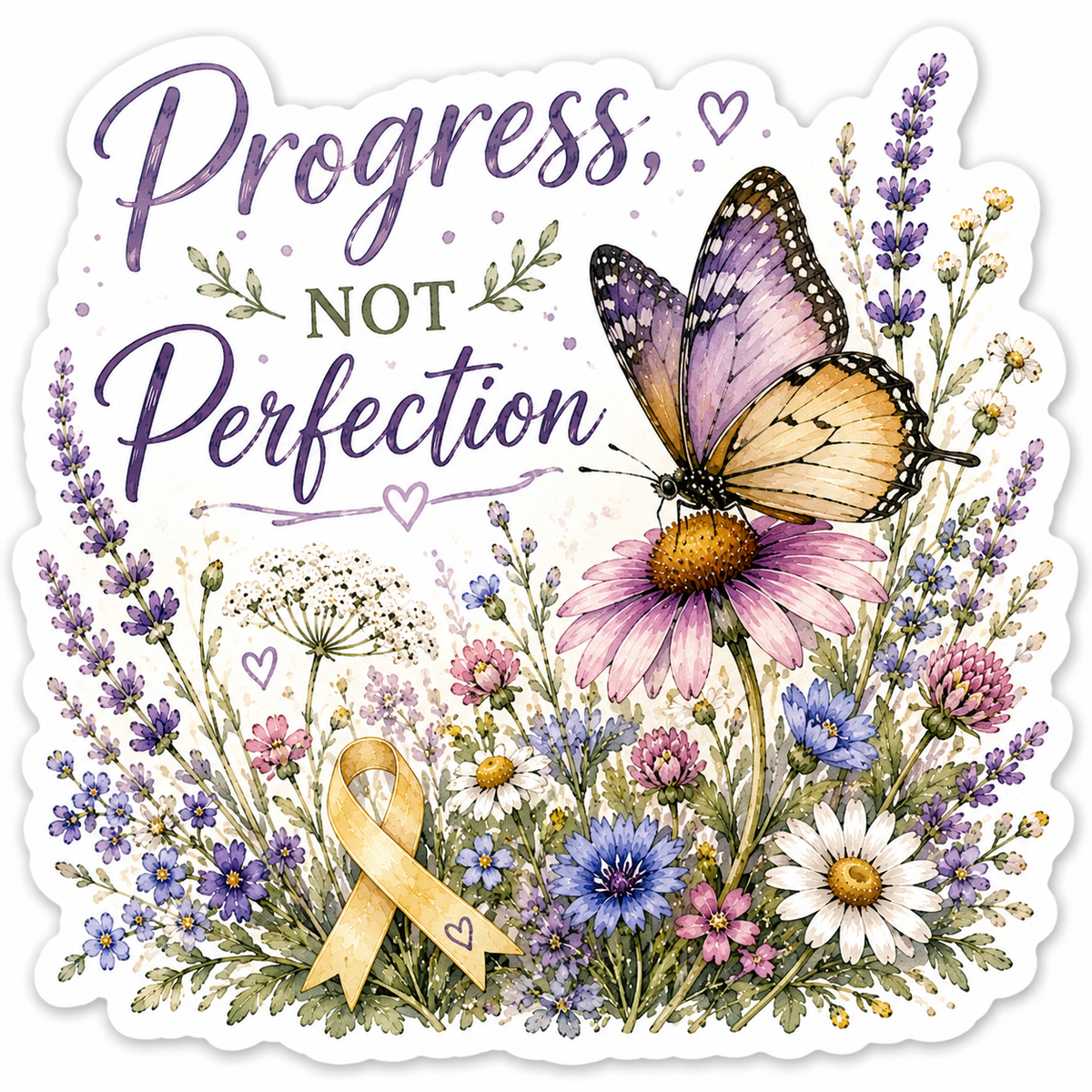 Progress Not Perfection Sticker