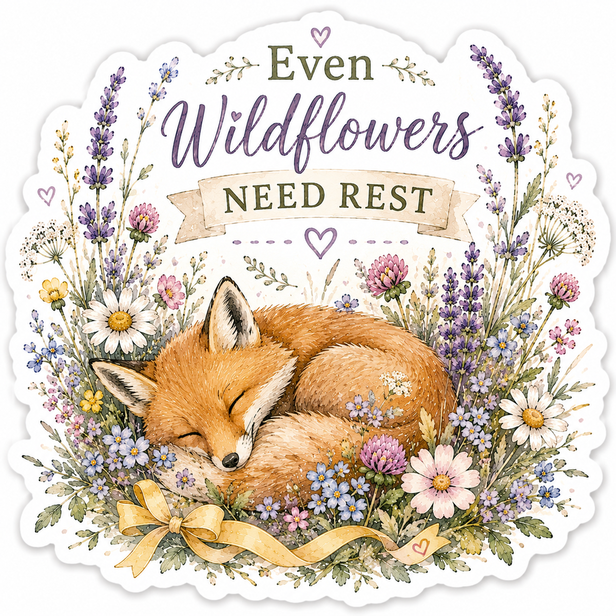 Even Wildflowers Need Rest Sticker