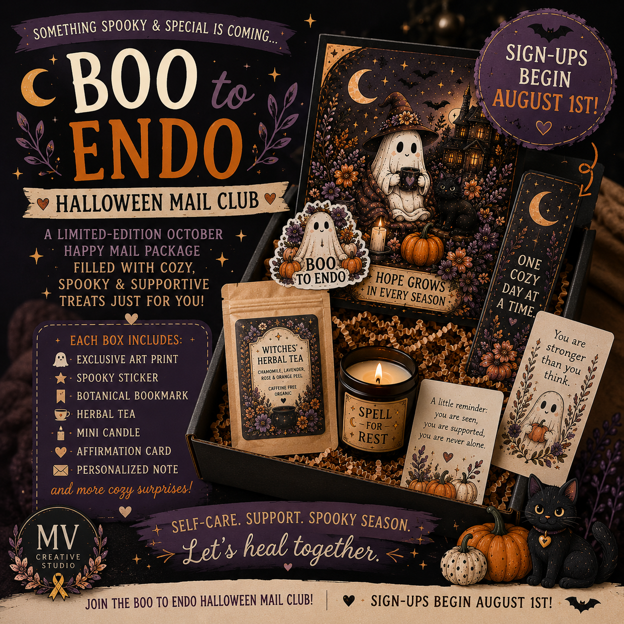 Boo to Endo Halloween Mail Club promotional graphic